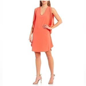 Trina Turk Small Haipo V-Neck Short Slit Sleeve Tie Back Detail Caftan Dress NWT